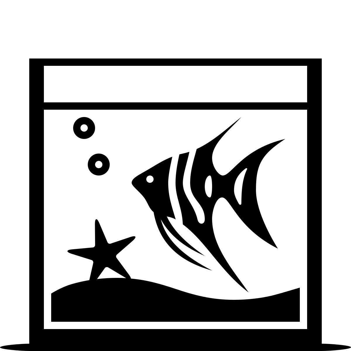 ink style 직사각형 수족관 icon