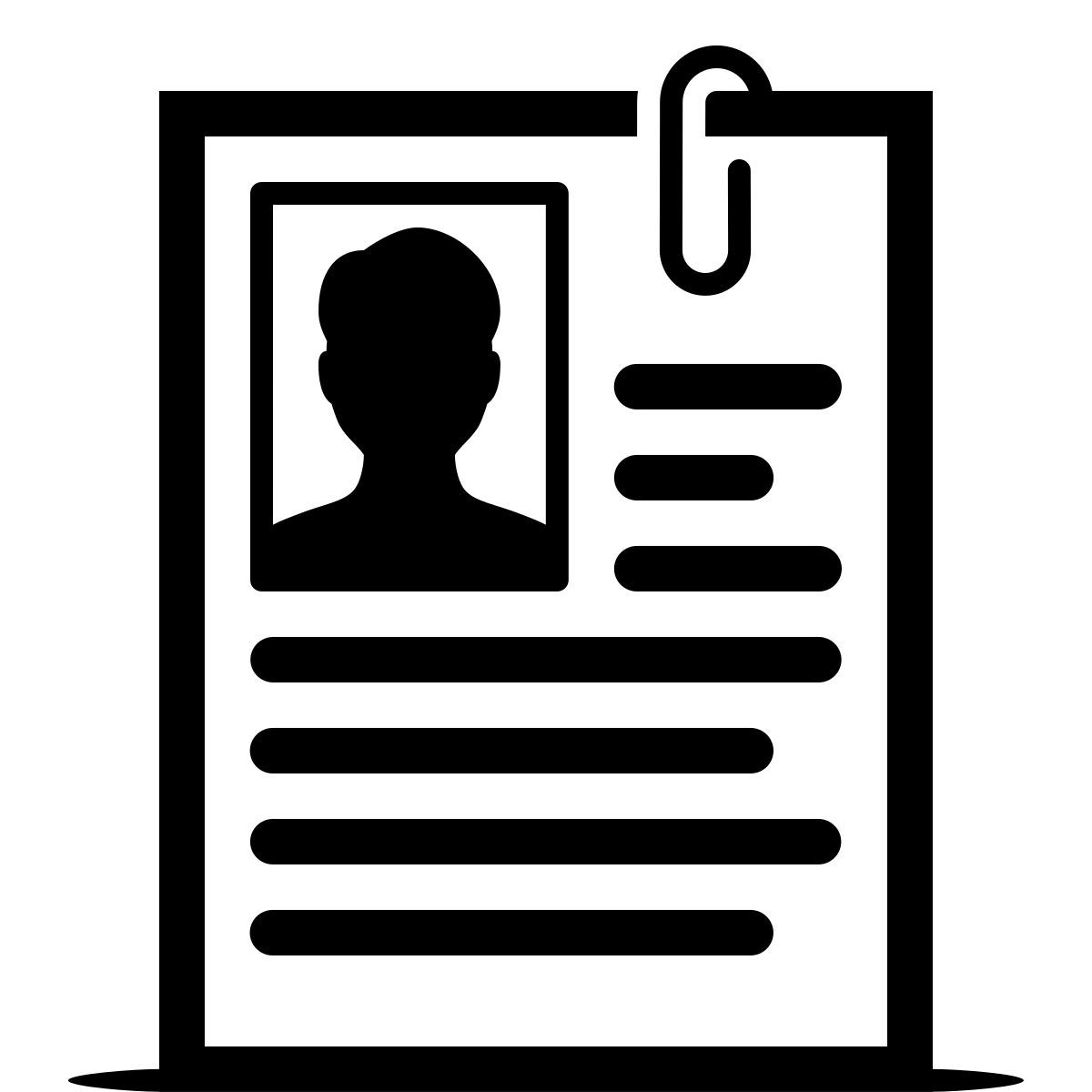 ink style curriculum vitae icon