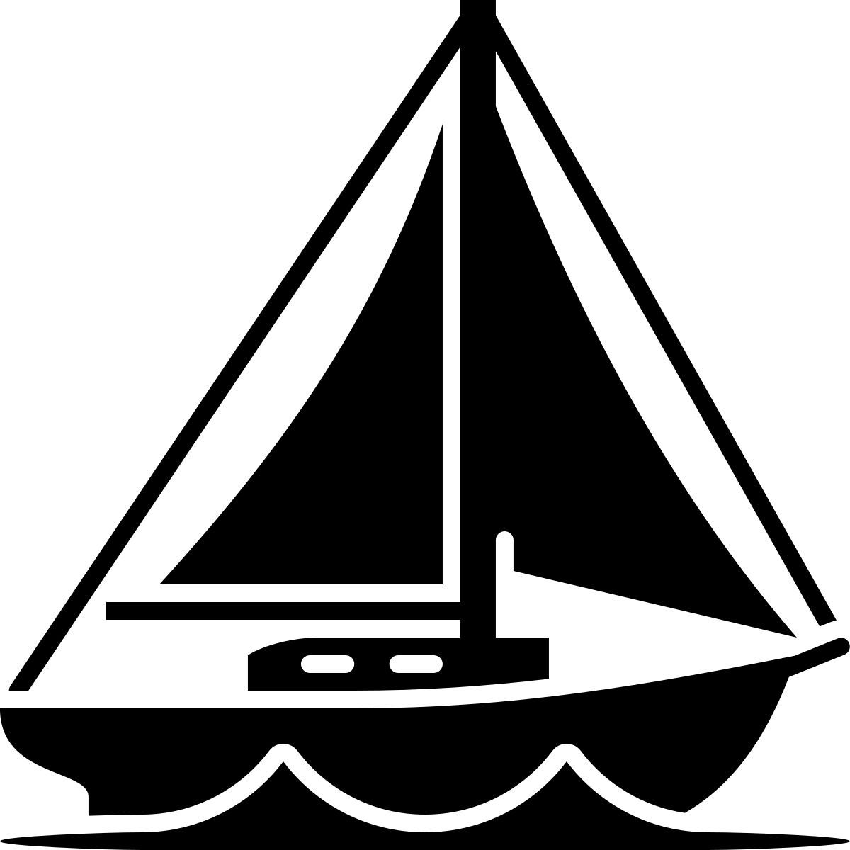 ink style barco a vela icon