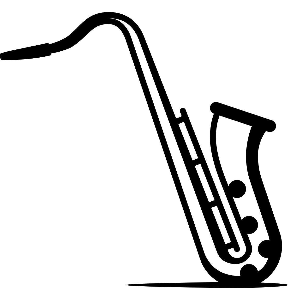 ink style saxophone icon