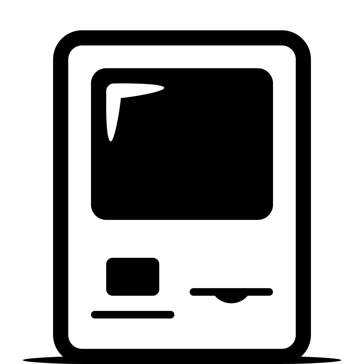 ink style 셀프 서비스 키오스크 icon