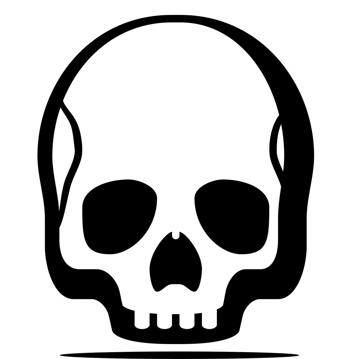 ink style cráneo icon