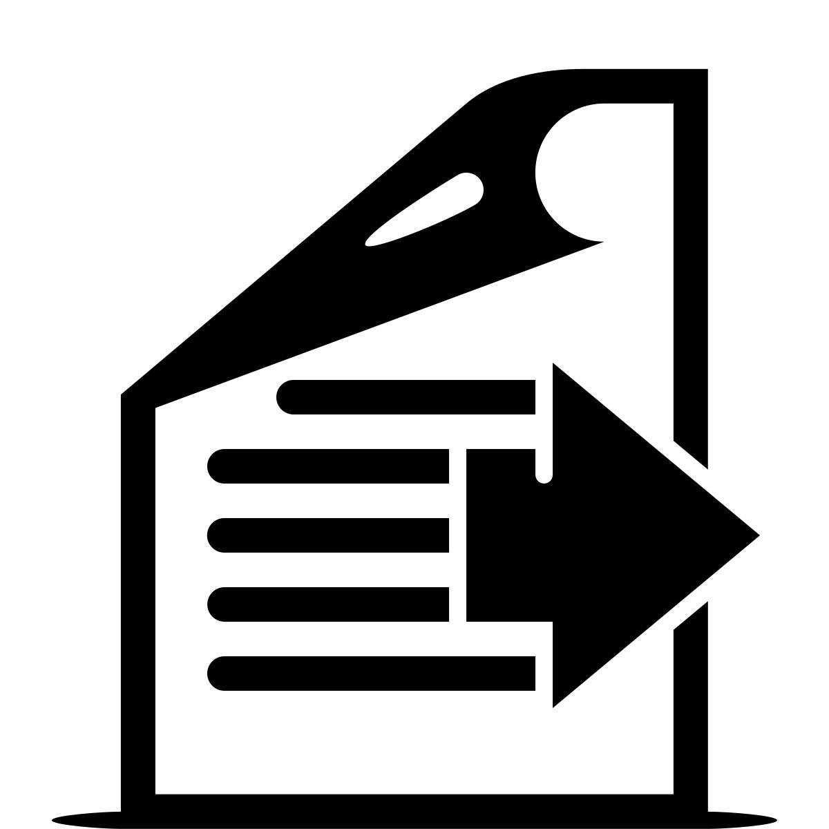 ink style submit document icon
