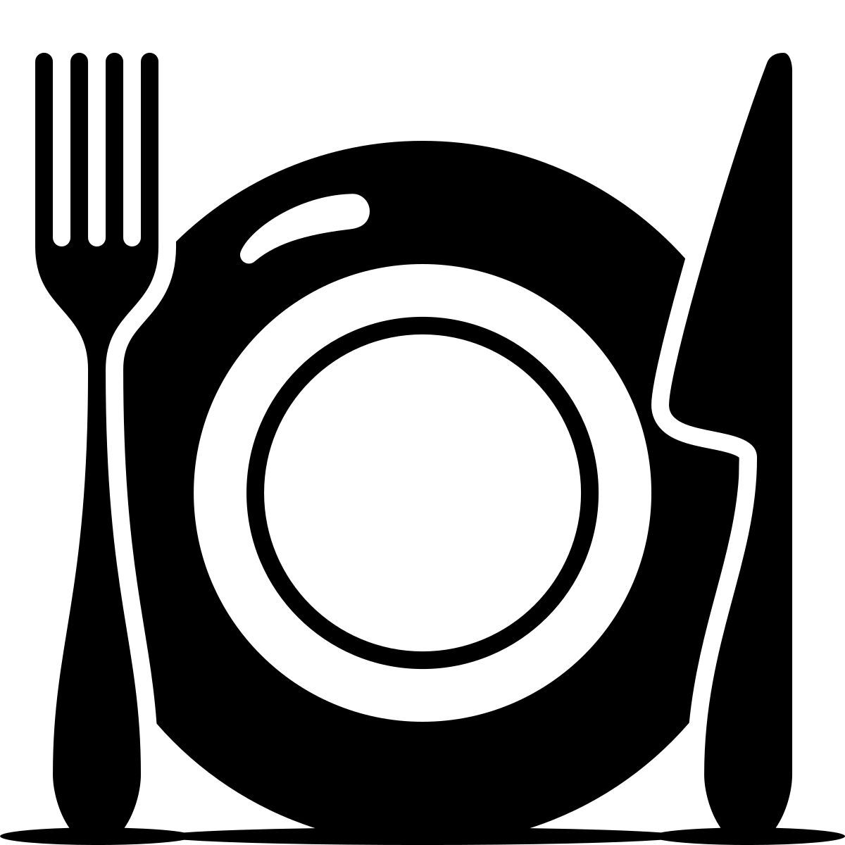 ink style tableware icon
