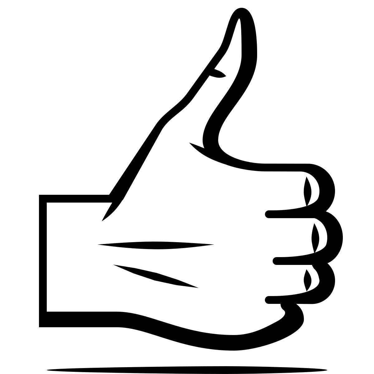 ink style pouce en l'air icon