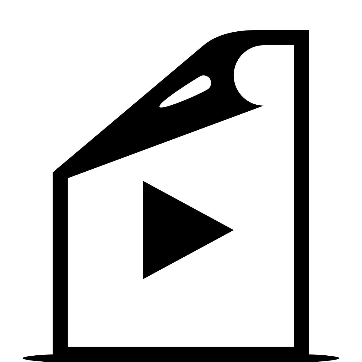 ink style file video icon