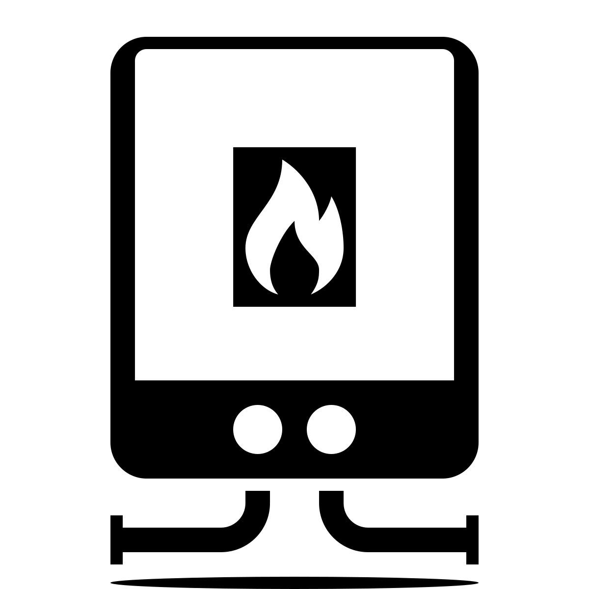 ink style calentador de agua icon