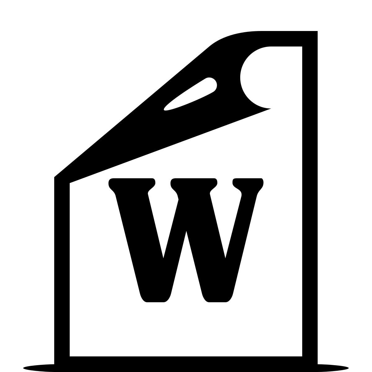 ink style word file icon