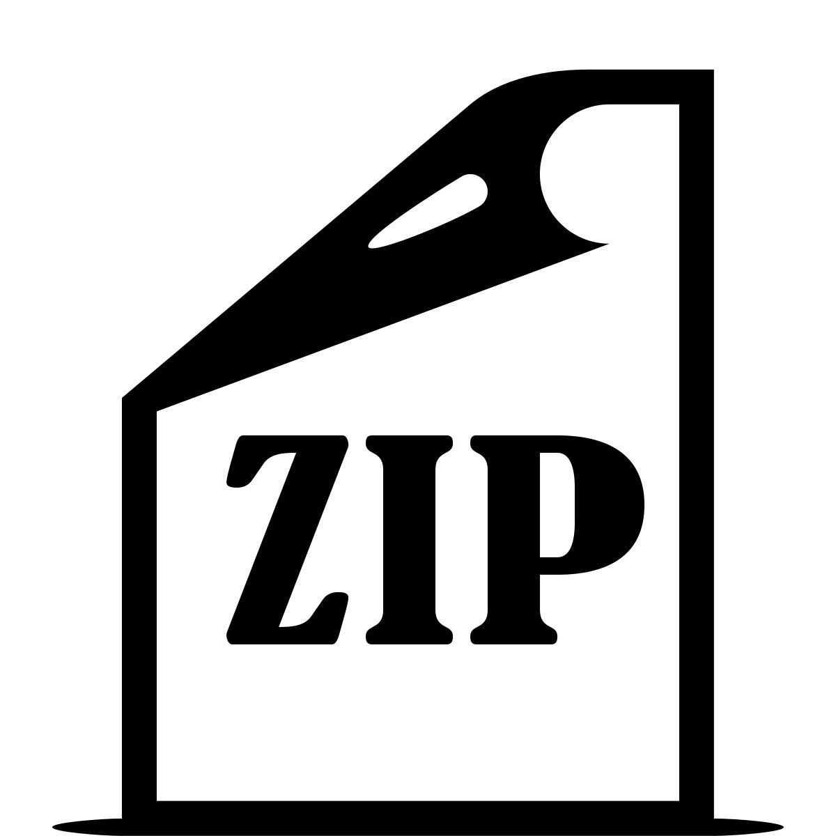 ink style zip icon