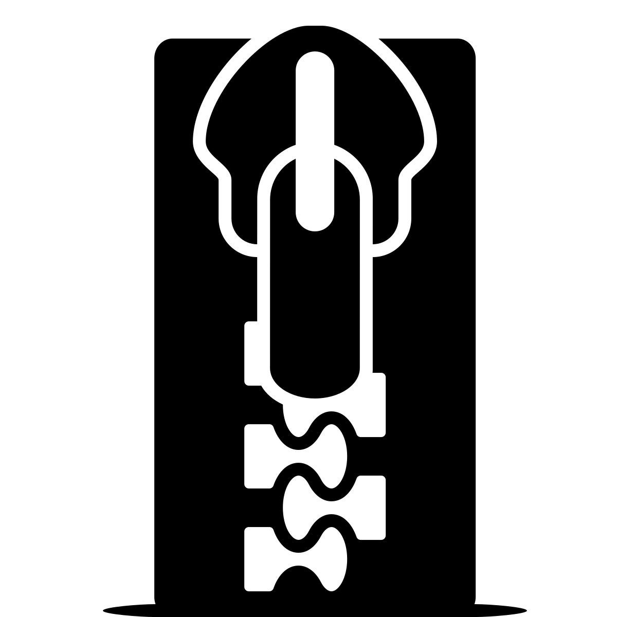ink style reißverschluss icon
