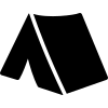 Logo showing a nature campsite