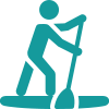 SUP board and paddle icon