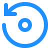 a blue circle with a arrow pointing to the center