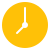 Ícono de reloj representando servicio urgente 24/7