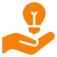 Bulb Hand Icon
