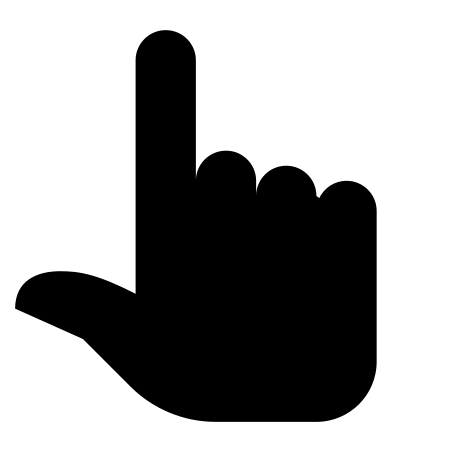 Ios 用 Glyph スタイルでの ハンドカーソル のアイコン Ios 用 Glyph スタイルでの ハンドカーソル のアイコン