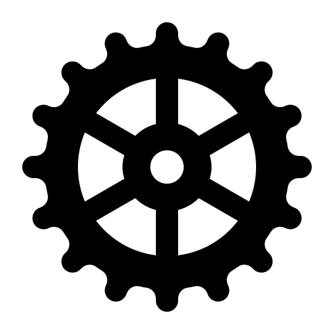 Icono De Engranaje Estilo Glifos De Ios