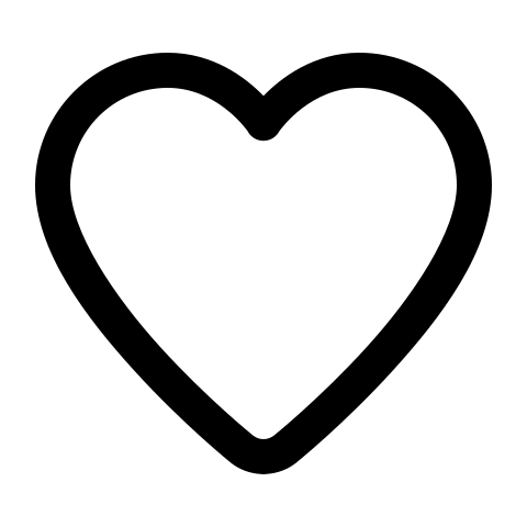 Ios 用 Glyph スタイルでの ハート のアイコン