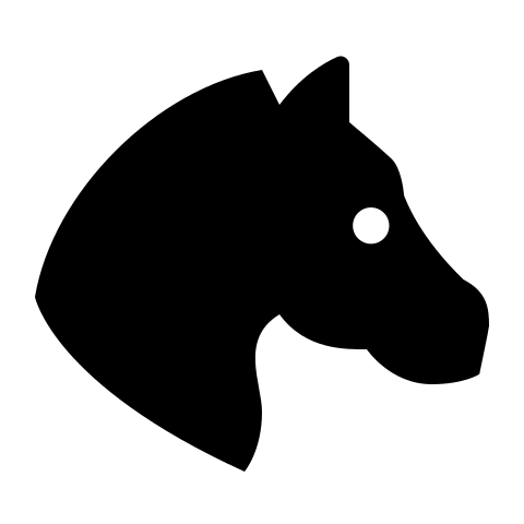 Ios 用 Glyph スタイルでの 馬 のアイコン