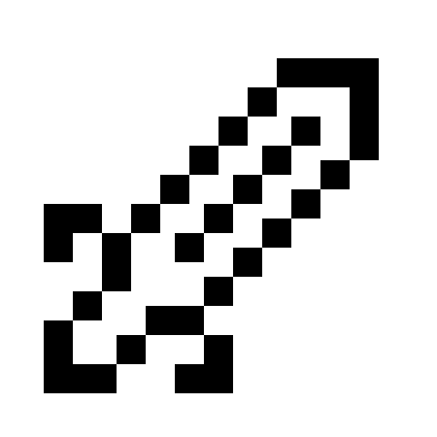 Ios 用 Glyph スタイルでの Minecraftの剣 のアイコン
