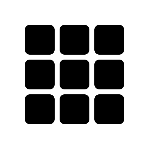 Ios 用 Glyph スタイルでの ルービックキューブ のアイコン