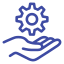Icono de manos ofreciendo servicio