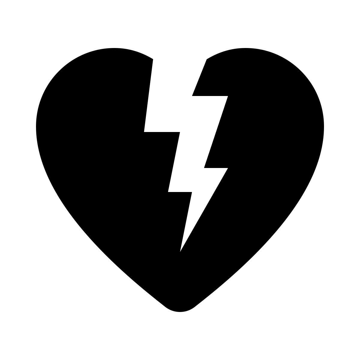 ios 17 glyph style 破碎的心 icon