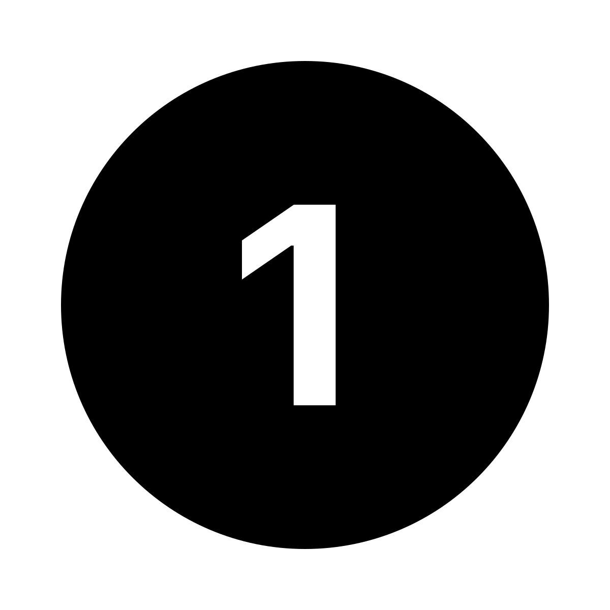 ios 17 glyph style cerclé 1 c icon