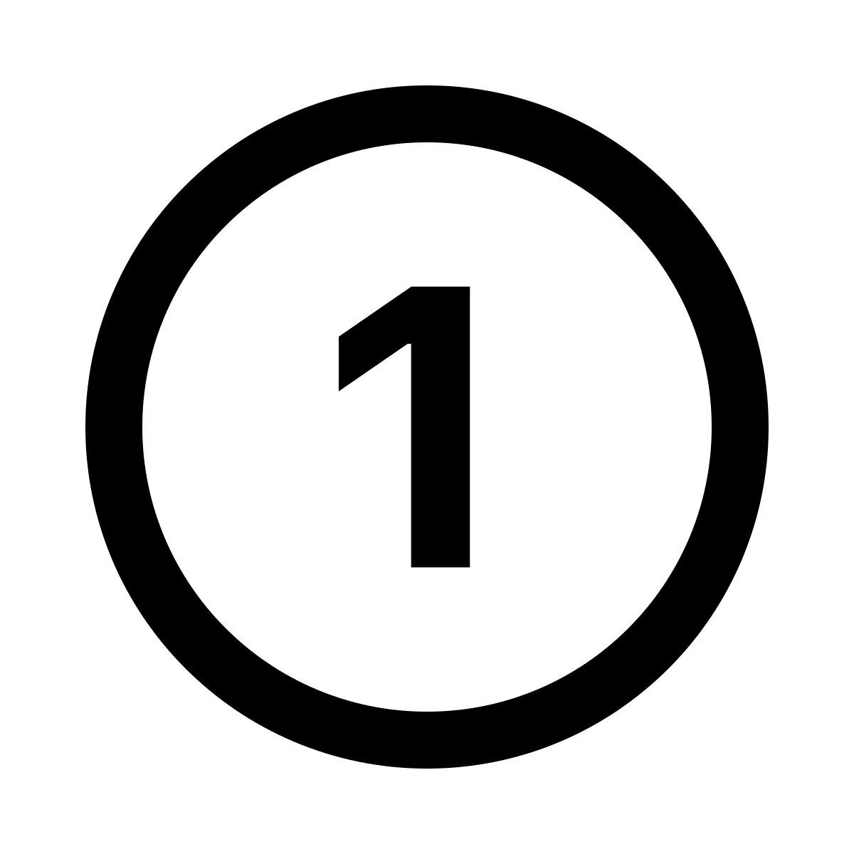 ios 17 glyph style números icon