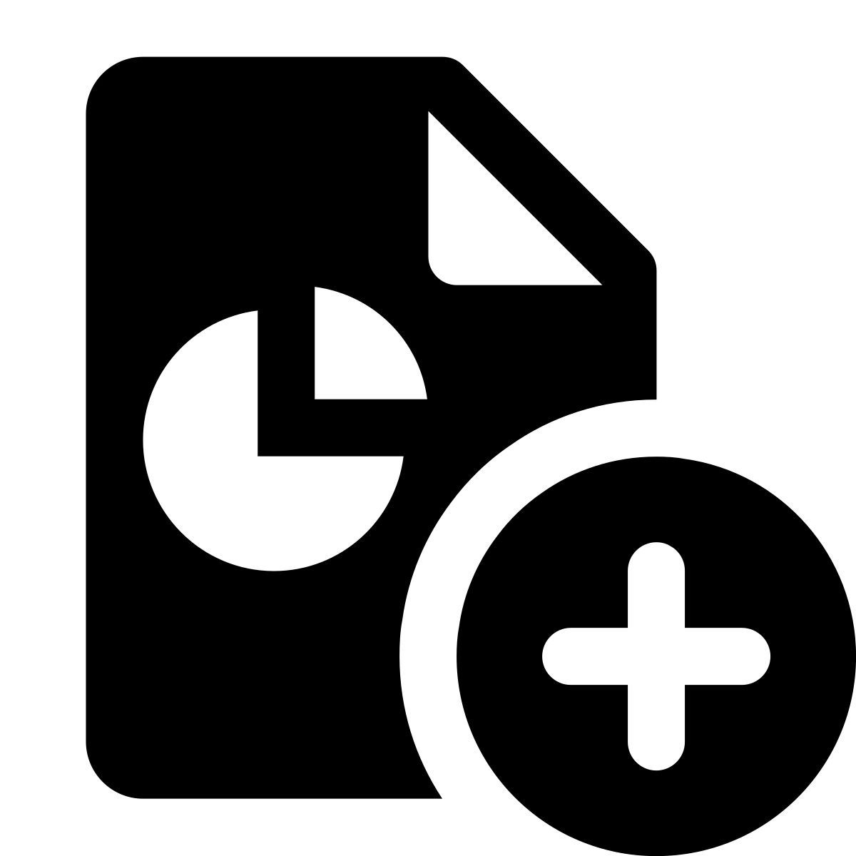 ios 17 glyph style adicionar o relatório de gráfico de pizza icon