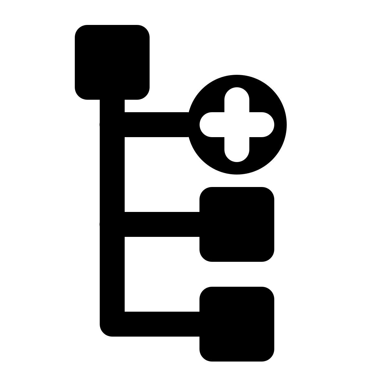 ios 17 glyph style aggiungi sottonodo icon