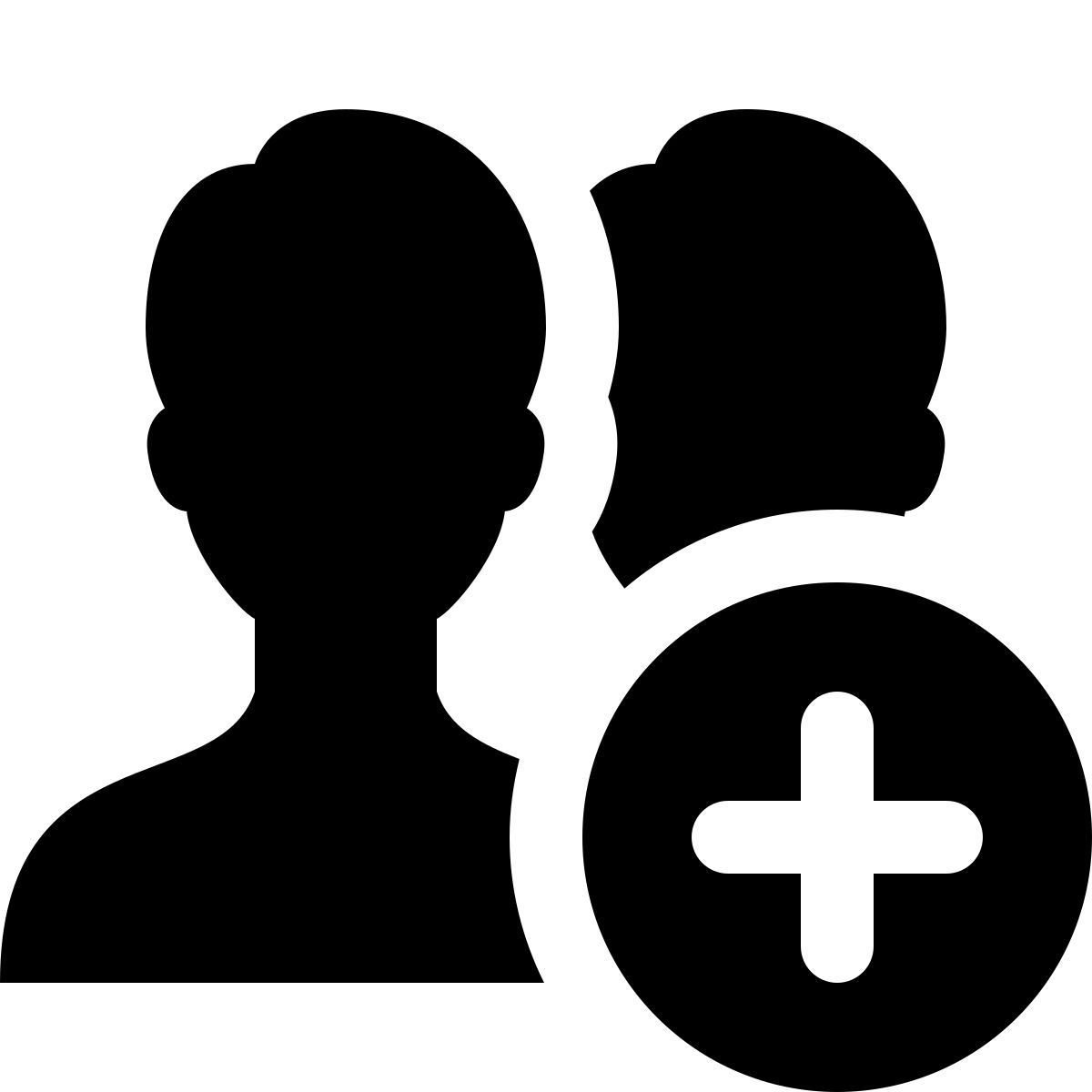 ios 17 glyph style ajouter un groupe d'utilisateurs homme homme icon