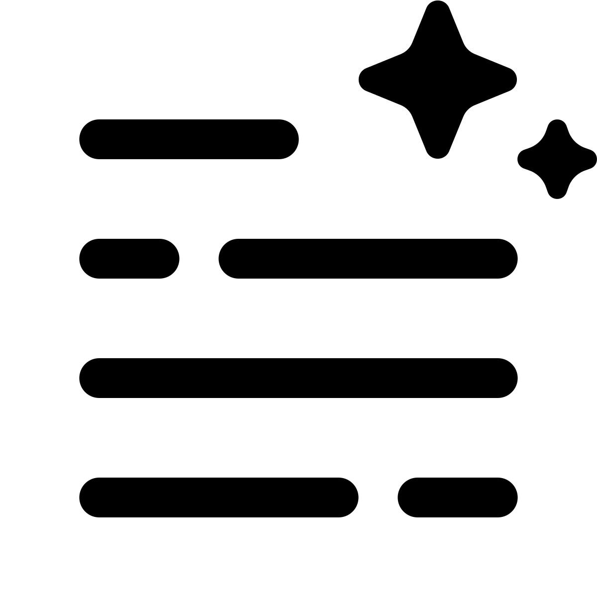 ios 17 glyph style ai 생성 텍스트 icon