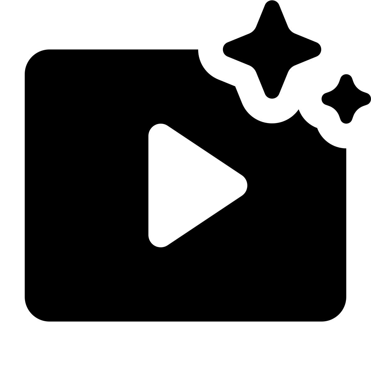 ios 17 glyph style 人工智能生成的视频 icon