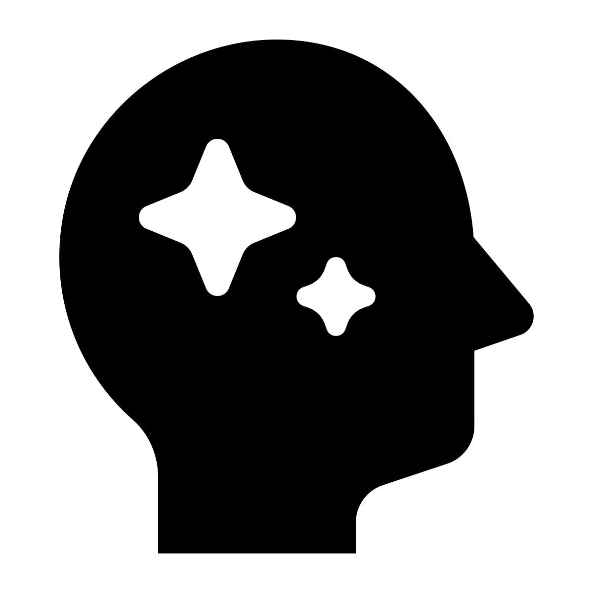 ios 17 glyph style artificial intelligence icon
