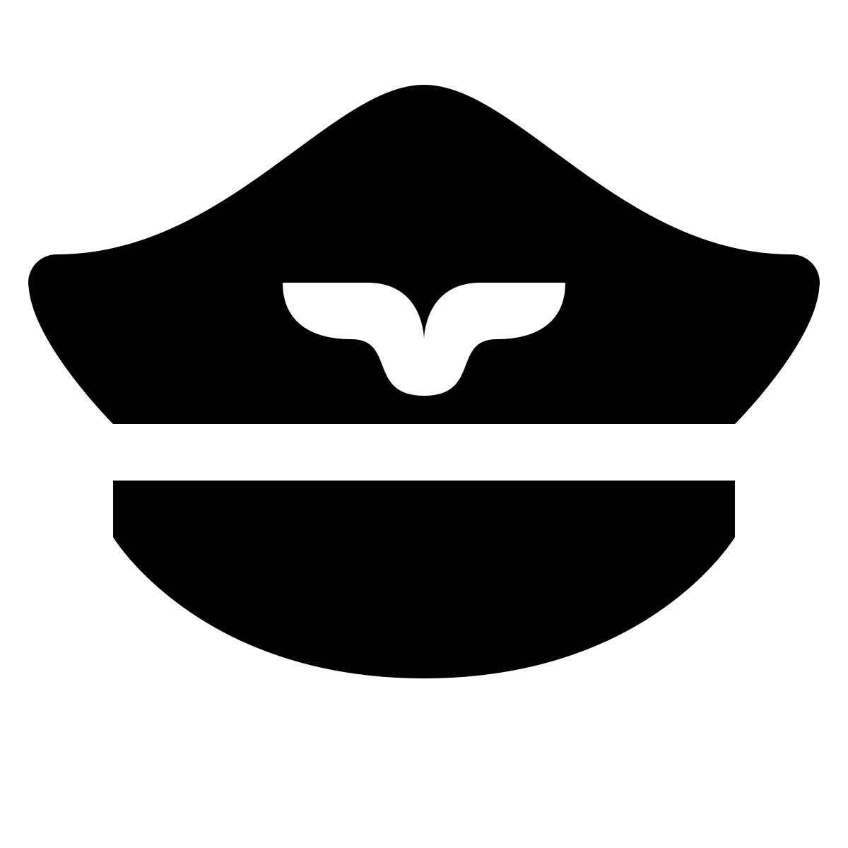 ios 17 glyph style pilotenmütze icon