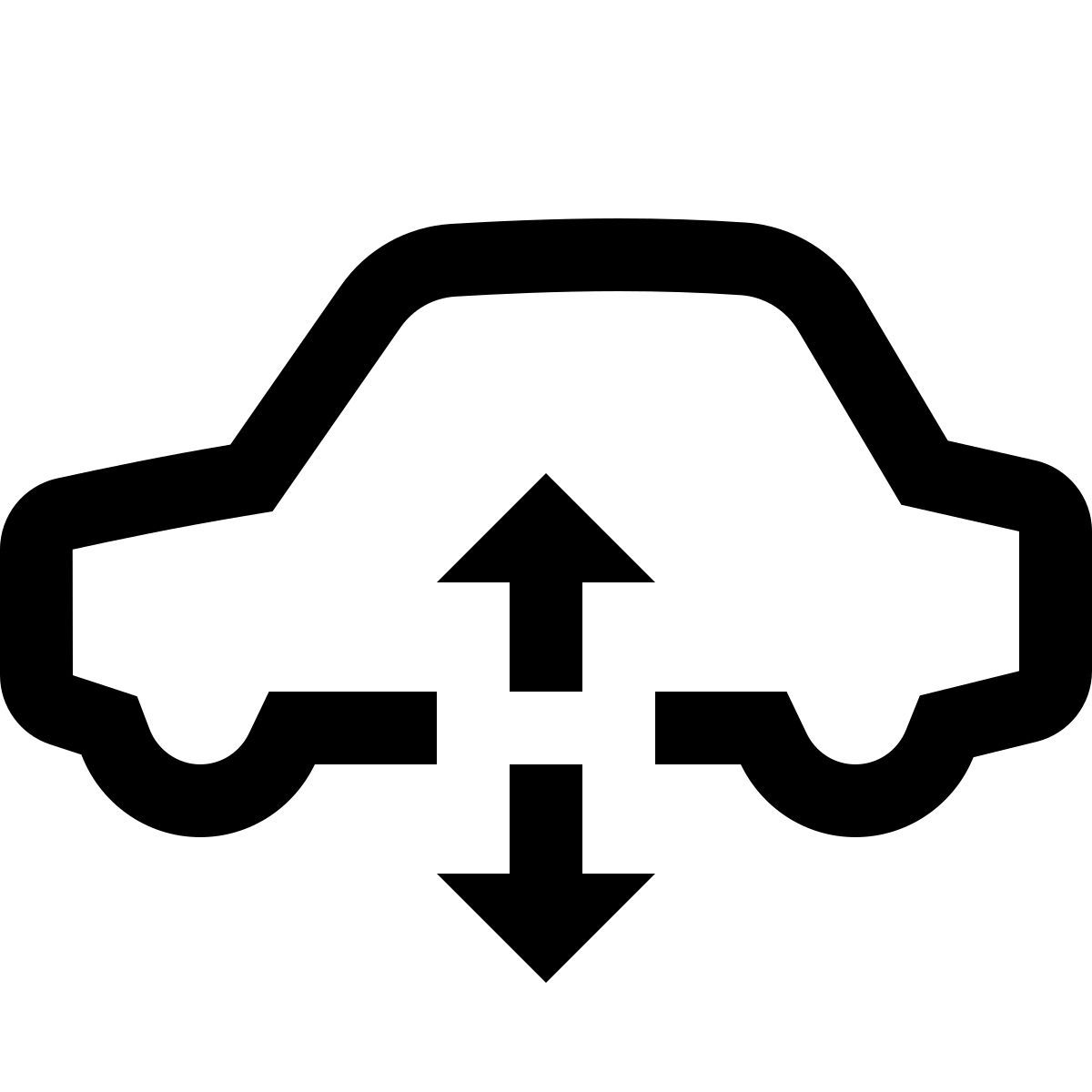 ios 17 glyph style 에어 서스펜션 경고 icon