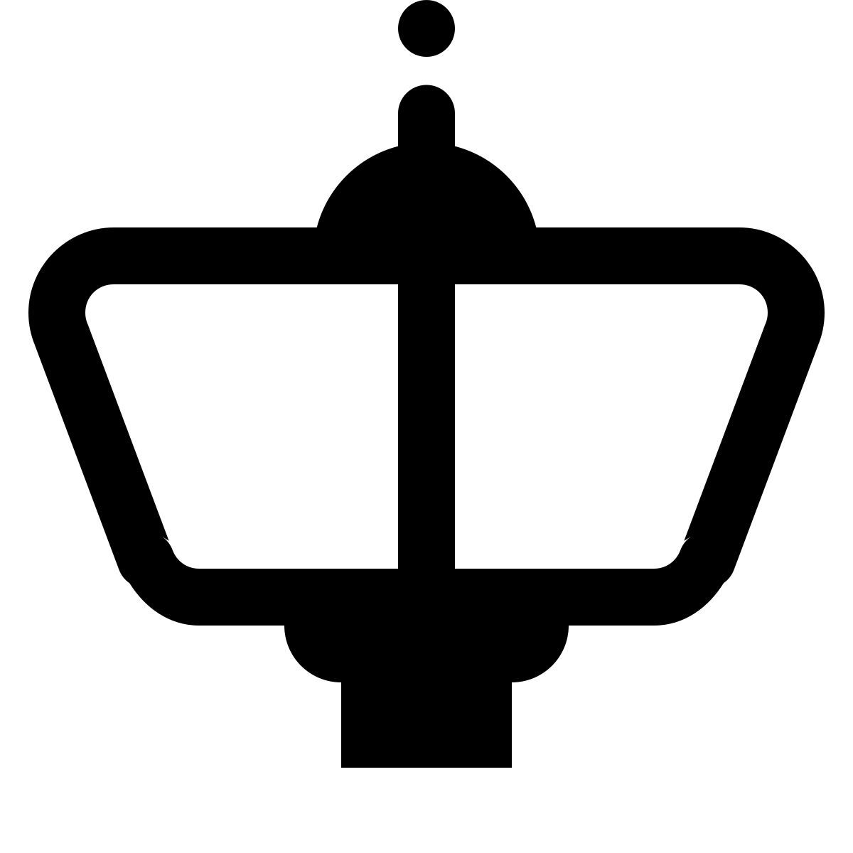 ios 17 glyph style torre de control de tráfico aéreo icon