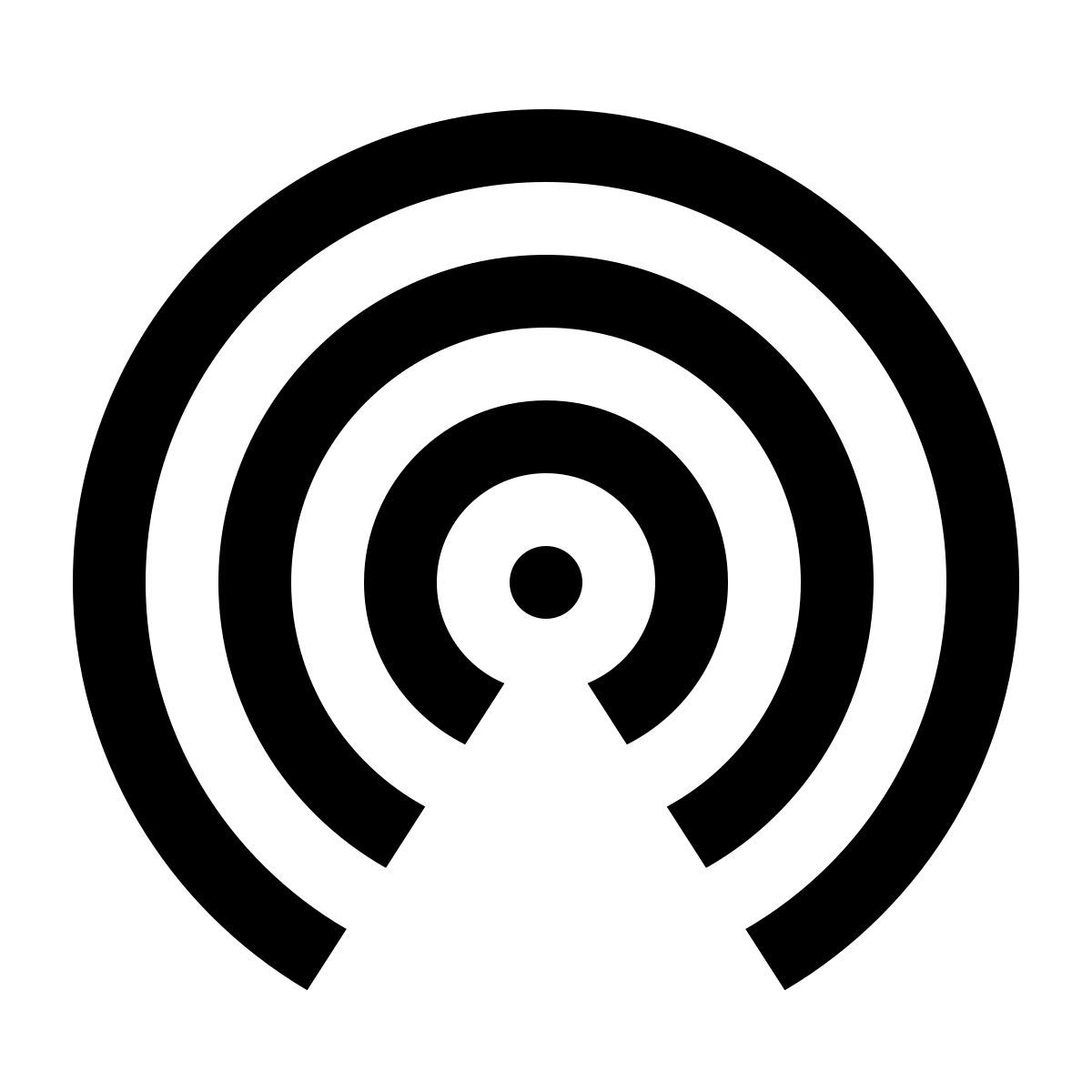 ios 17 glyph style entrega por paracaídas icon