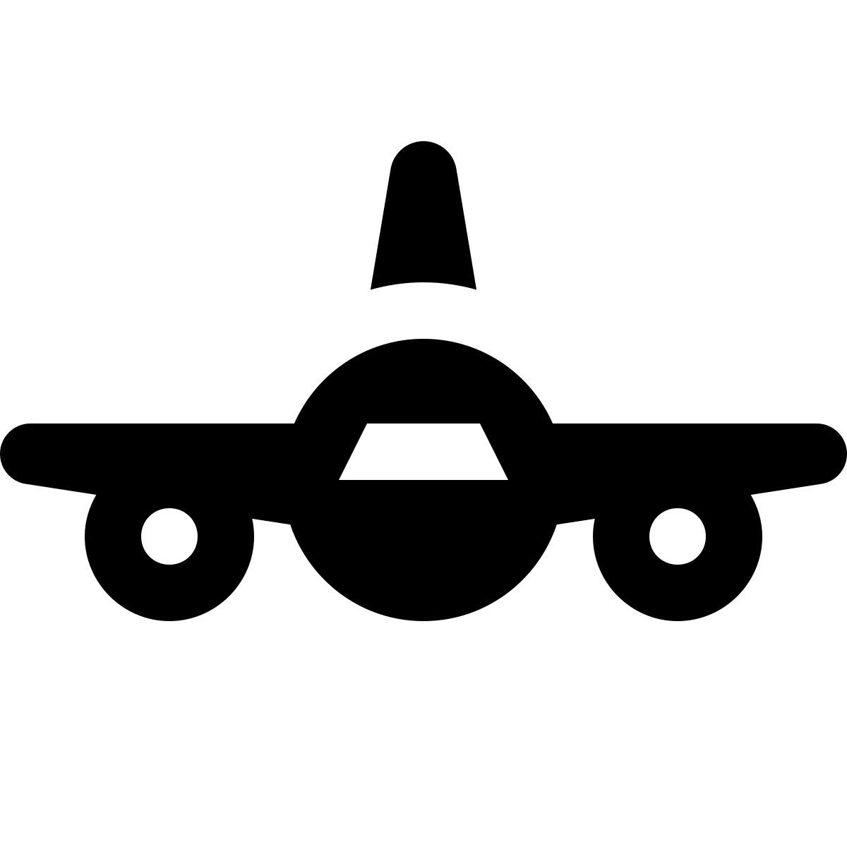 ios 17 glyph style avion vue de face icon