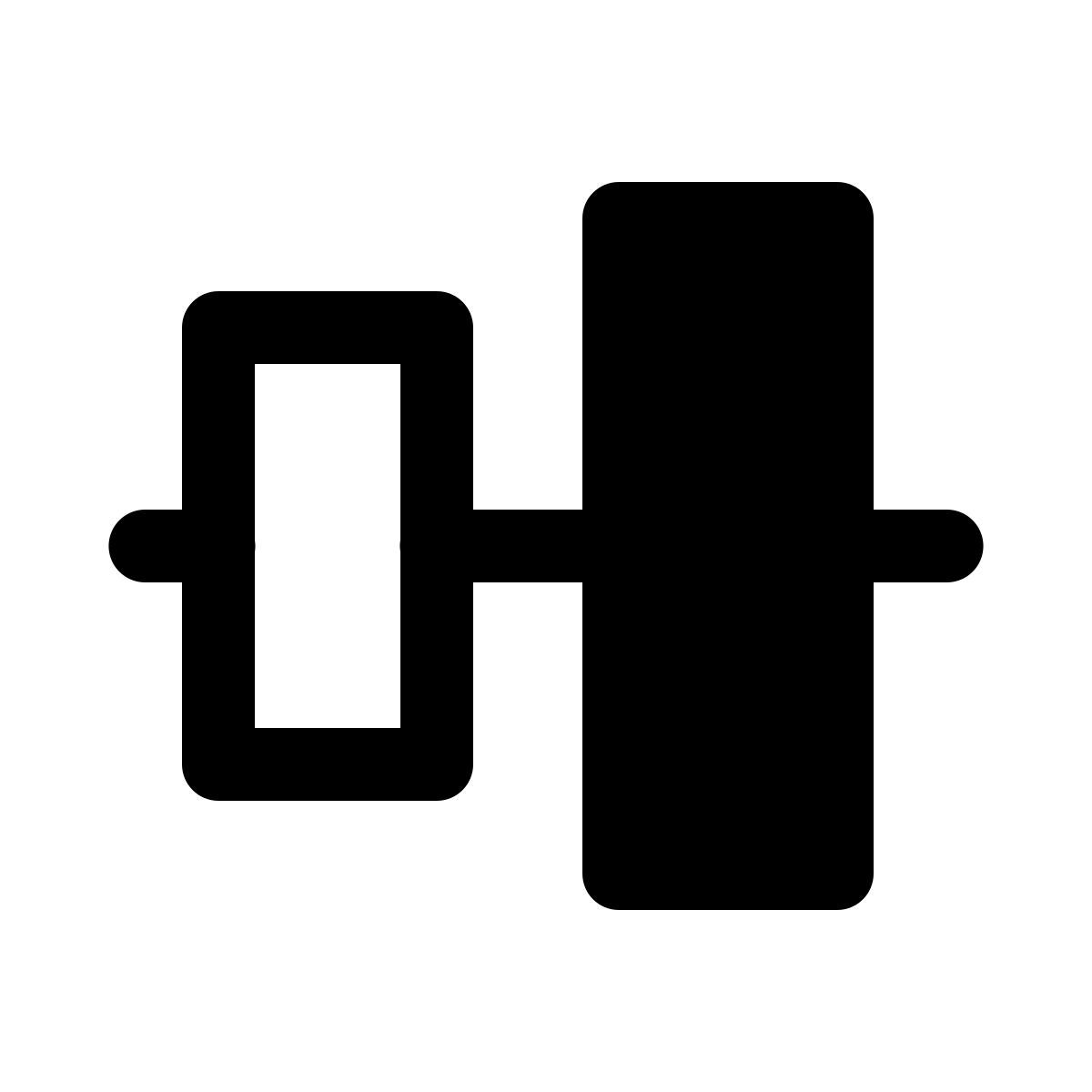 ios 17 glyph style align horizontally icon