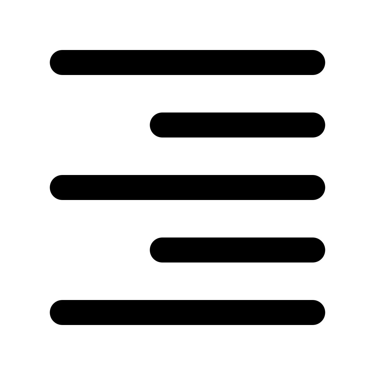 ios 17 glyph style allinea a destra icon