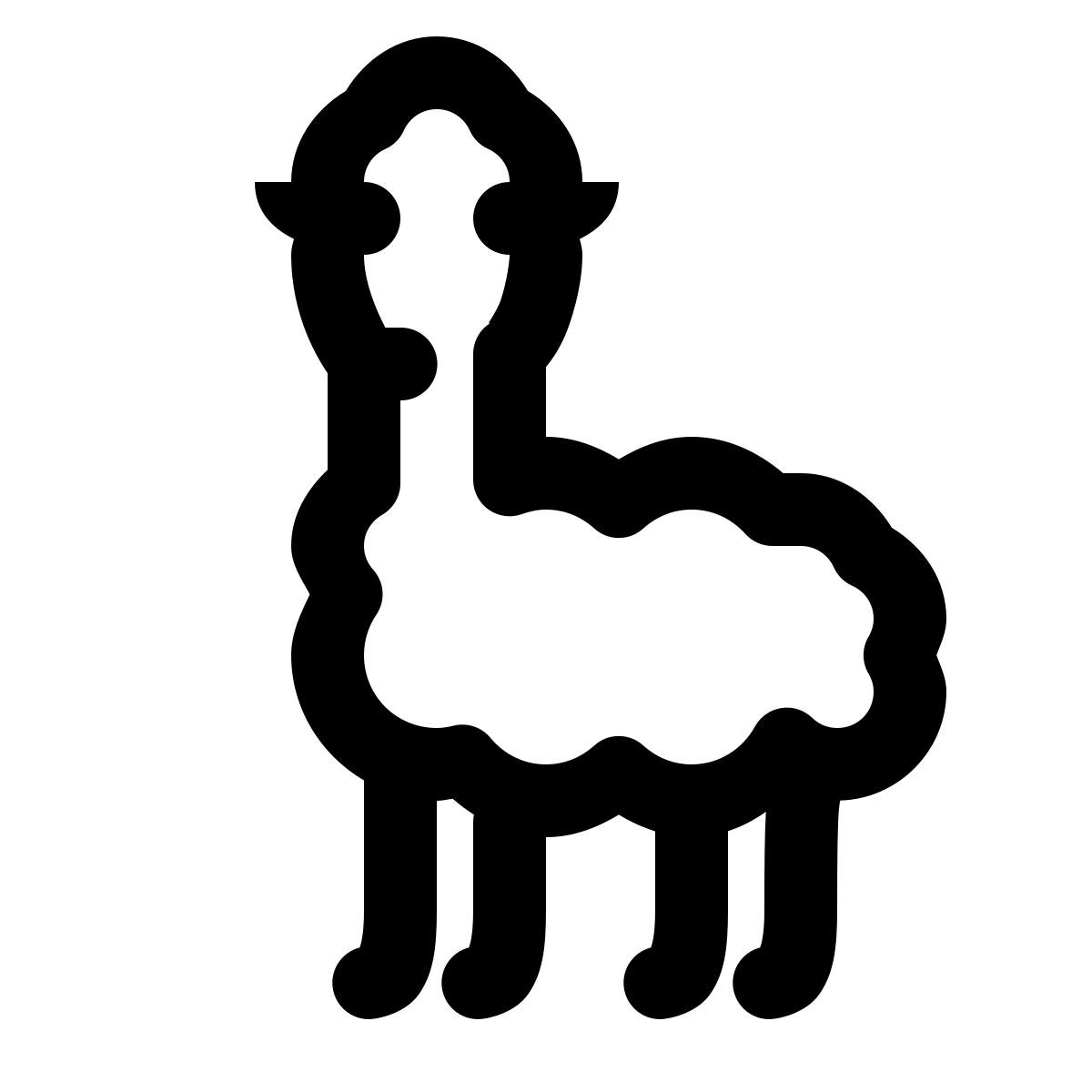 ios 17 glyph style alpaca icon