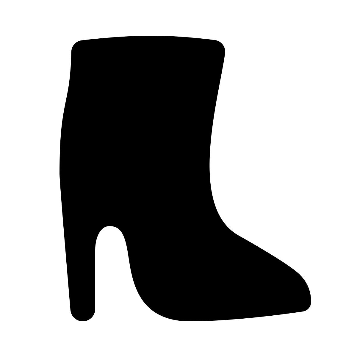 ios 17 glyph style 발목 부츠 icon