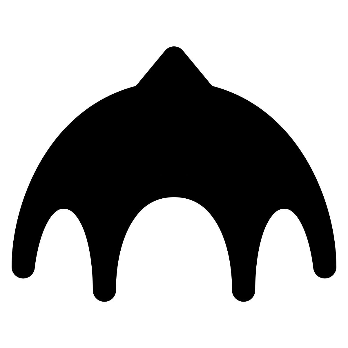 ios 17 glyph style bogenzelt icon