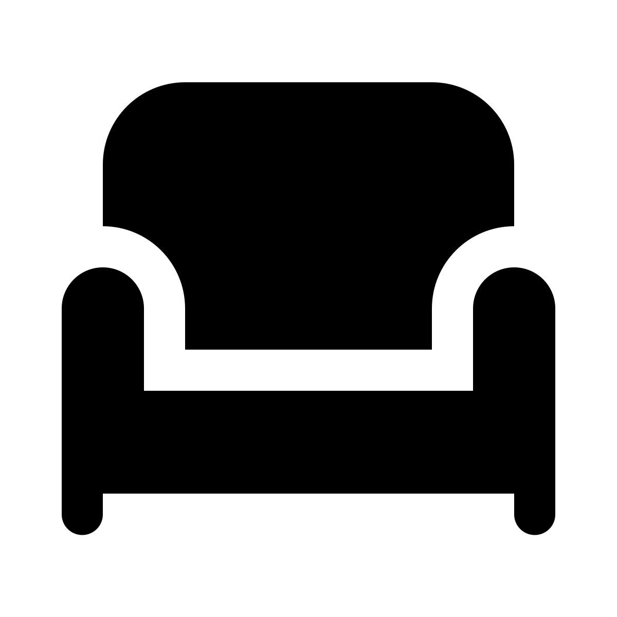 ios 17 glyph style sillón icon