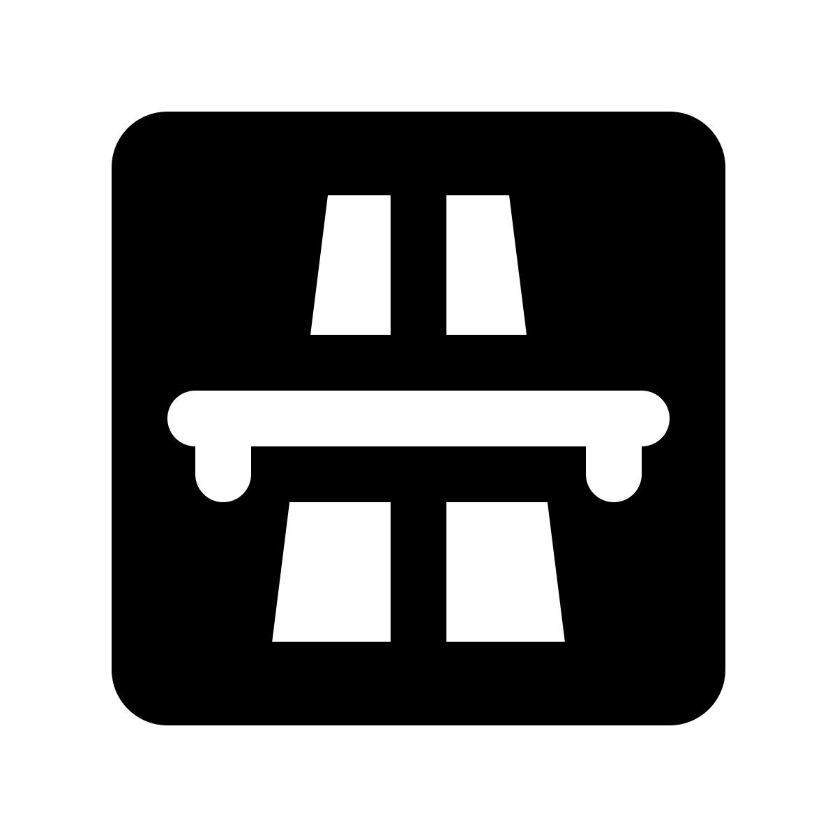 ios 17 glyph style 高速公路 icon