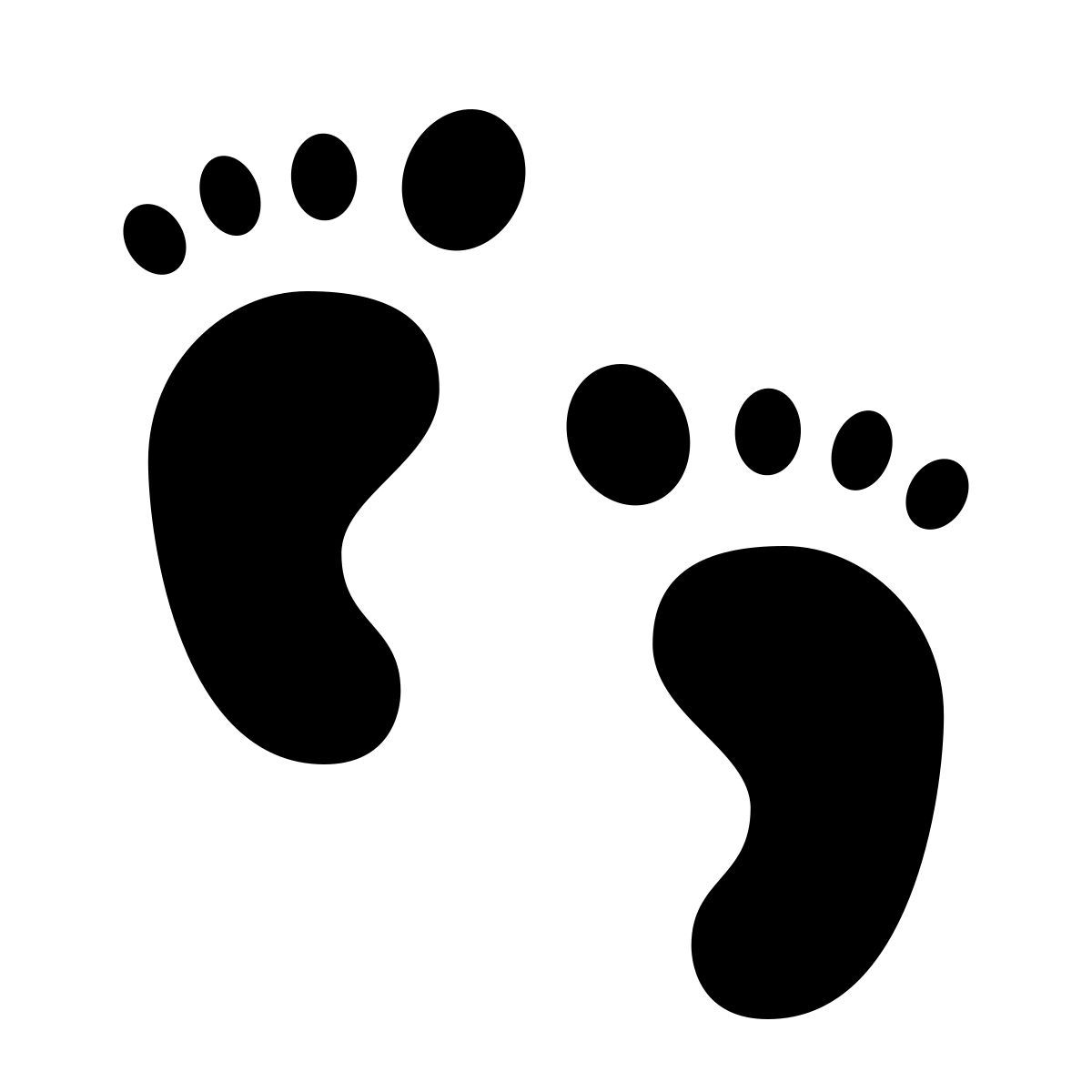 ios 17 glyph style baby füße icon