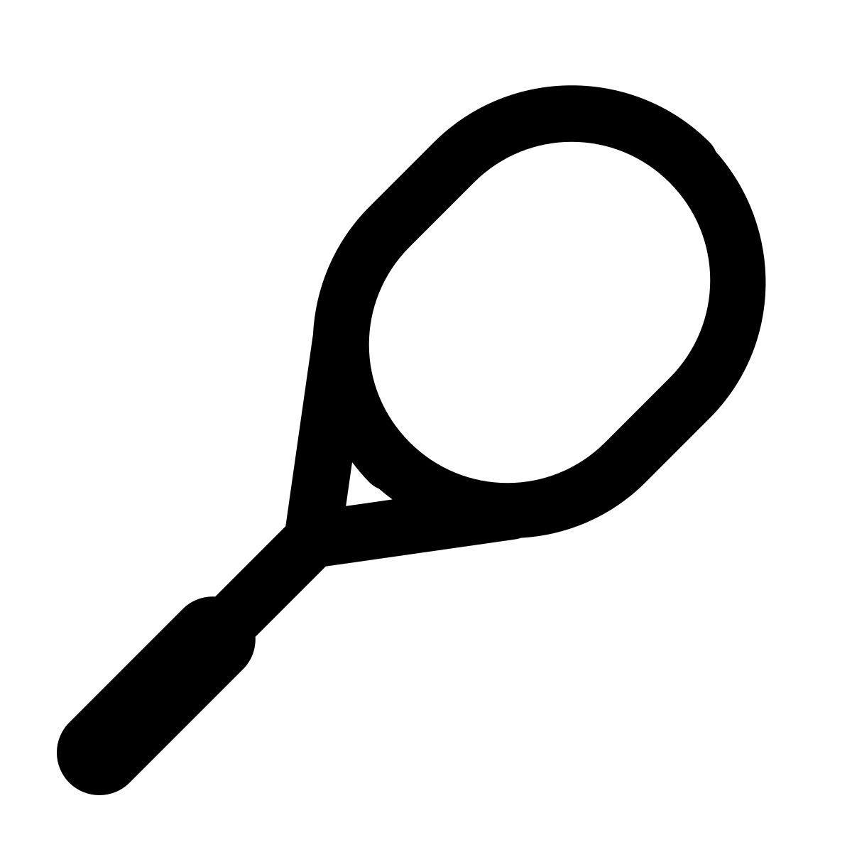 ios 17 glyph style raqueta de bádminton filled icon