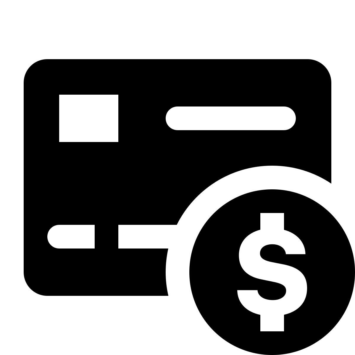 ios 17 glyph style bank card dollar icon